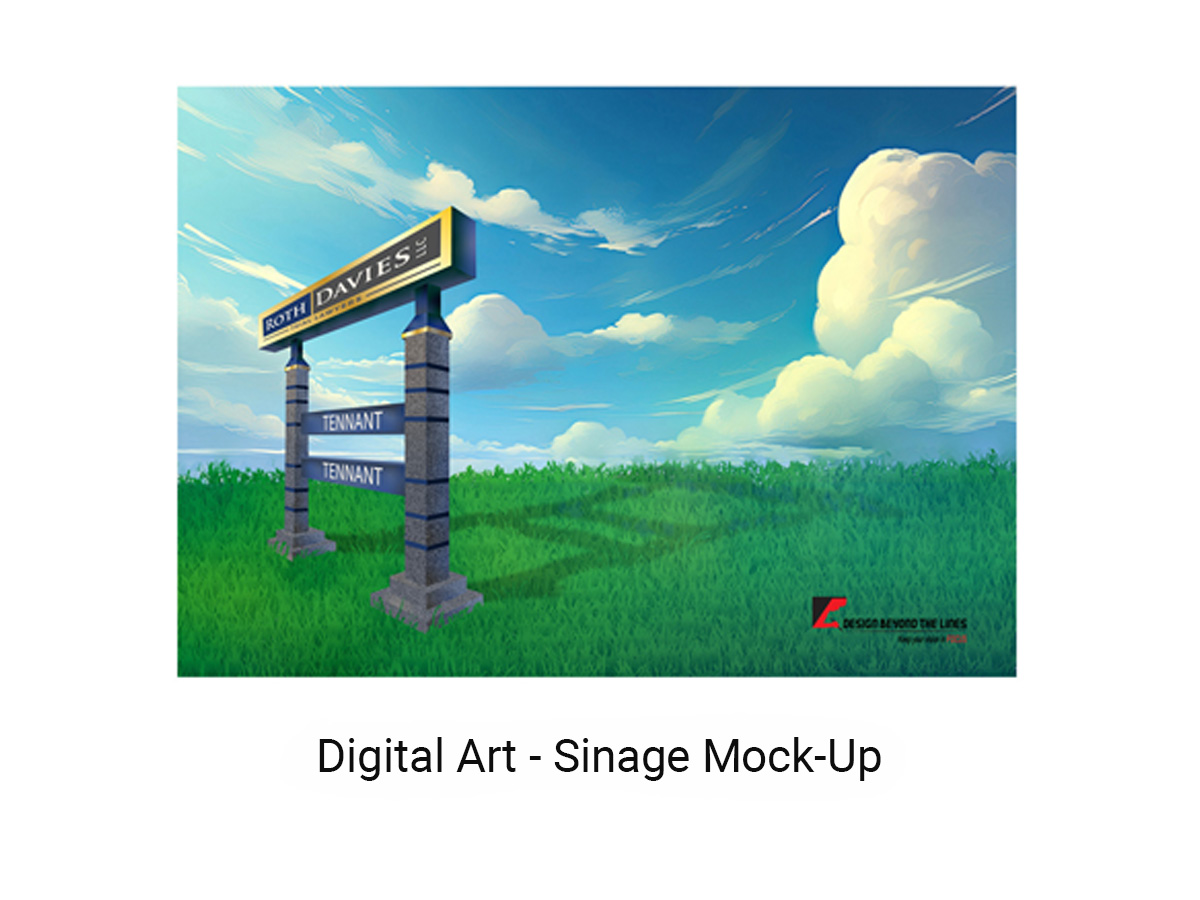 digital art sinage mock up website